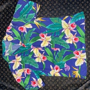 Vintage Angelica 100% cotton button down shirt vacation shirt  short sleeve